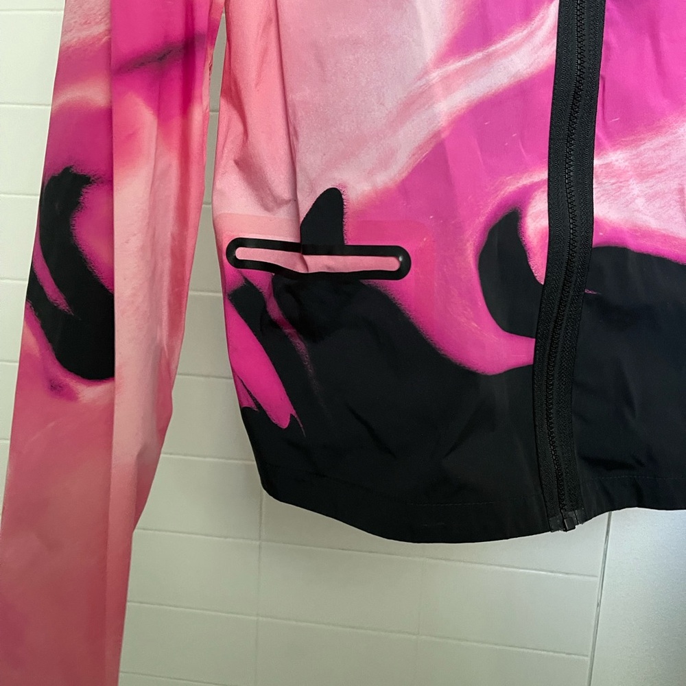 Off-White Pink and Black Abstract Rain Jacket - Picture 3 of 8
